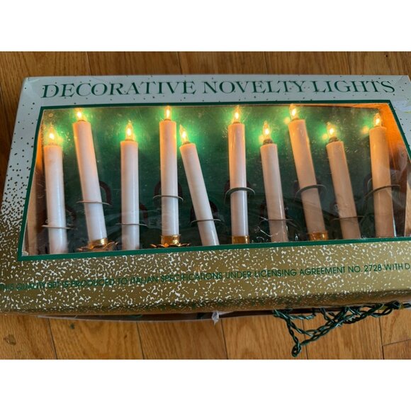 Kurt S Adler 10 Old Fashioned Candle Lights Working Vintage Strung - Picture 3 of 6